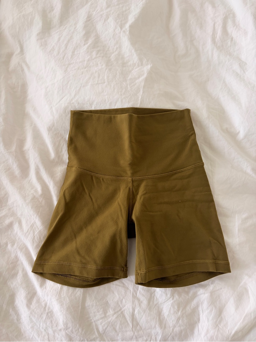 TNA Chartreuse/Olive Green Biker Short